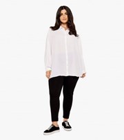 Apricot Curves Off White Batwing Oversized Shirt